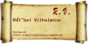 Rábel Vilhelmina névjegykártya
